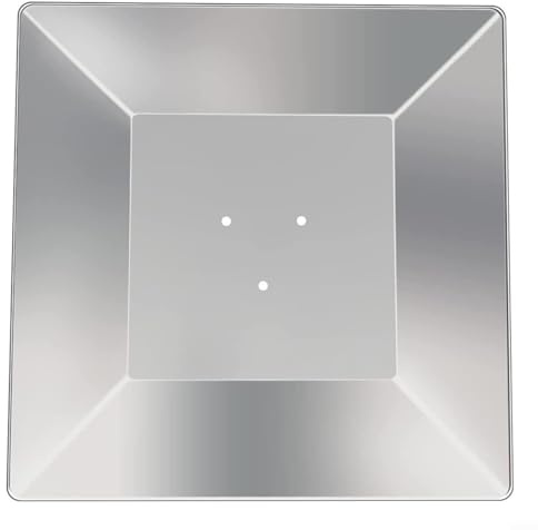 Helilyco Aluminum Square Reflector Shield for Pyramid Patio Heaters, Replacement Flame Top with Hole Distance, Silver Heat Deflector for Outdoor Garden Furniture(7cm)