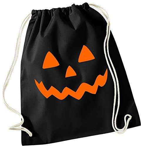 HALLOWEEN Rucksack Turnbeutel mit Kürbis zun Sammeln von Süssigkeiten ! Gymbag Rucksack Turnbeutel Tasche Helloween Kostüm Verkelidung, Schule Sport