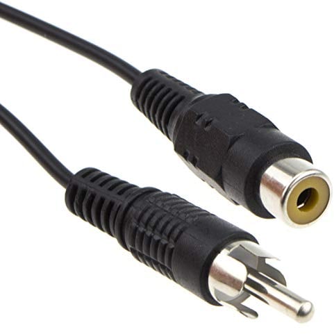 Einzelne Mono Chinch Cinch Verlängerung Kabel HI-FI/TV Audio Anschlusskabel Schwarz 3 m [3 Meter]