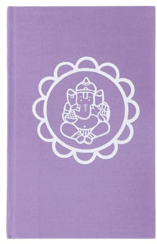 GURU SHOP Notizbuch, Tagebuch - Blume des Lebens, Ganesh Mandala violett | Stoffeinband, 120 Seiten, ideal für Erlebnisse, analoges Notieren, perfekt für unterwegs.