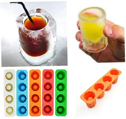 Byfri Ice Cube Tray Mold Ice Shot Glass Mold Makes Shot Glasses Ice Mould Novelty Gifts Ice Tray Summer Drinking Tool