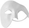 dressforfun 900885 Venezianische Maske für Herren, einfarbige Augenmaske Phantom, Hälfte Gesicht Maskerade für Ball Party Oper Fasching Kostüm Halloween - diverse Farben - (weiß | Nr. 303540)