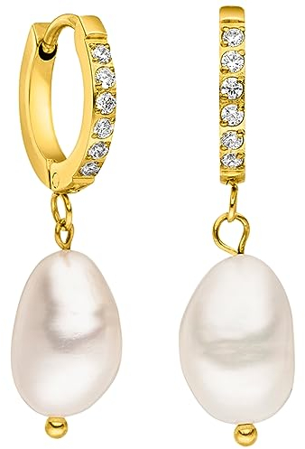 PURELEI® Malahi Ohrringe (Gold) – Damenohrringe aus langlebigem Edelstahl – Wasserfeste Ohrringe Damen – 1,3 cm Durchmesser – Modeschmuck für deinen individuellen Look