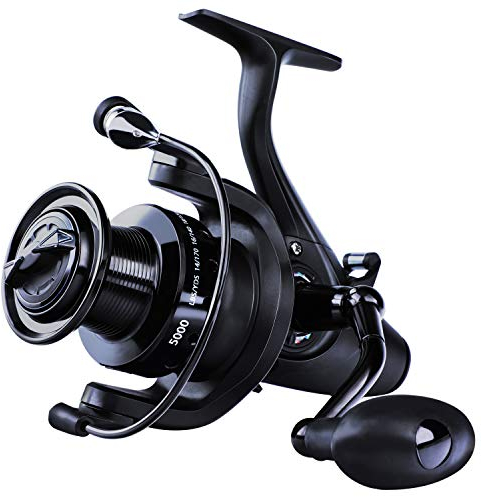 Sougayilang Karpfenrolle Ultra Smooth Powerful Spinning Angelrolle 28LBS Drag Power 12 + 1BB Metallkörper Spinnrollen für das Salzwasser- und Süßwasserfischen-5000