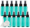 TIANZD 24 Pieces Empty 50 ml Green PET Plastic Fine Mist Pump Spray Bottles with Black Top Portable Sprayer for Perfume Water Cosmetic Travel Containers Refillable, 2x Funnel
