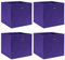 Susany 4X Aufbewahrungsbox Faltbox Spielzeugkiste Kiste Korb Einschubkorb Faltboxen Kinder Box Boxen Aufbewahrungsboxen Vliesstoff 28 x 28 x 28 cm (L x B x H),Lila