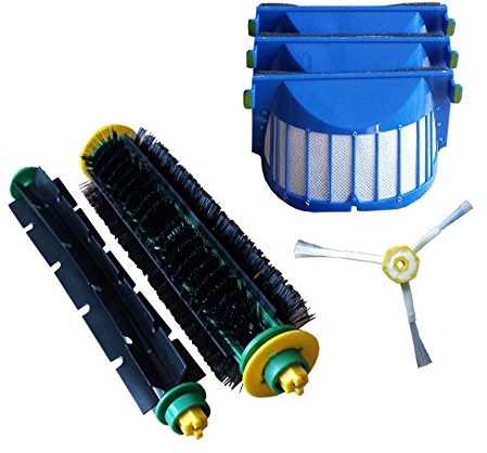 Kit di Manutenzione Premium Kit di Servizio Adatto per Robot aspirapolvere iRobot Roomba Serie 564, 565 Pet | Set spazzole + 3 filtri AeroVac + Spazzola Laterale