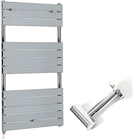 Milano Lustro 600W Chrome Flat Panel Electric Heated Towel Rail Cable Cover - 1213mm x 600mm