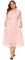 Odizli Robe de soirée élégante à manches 3/4 pour femme - En dentelle - Pour mariage, fête, coctail - Grandes tailles, Rose, XXXXXXL