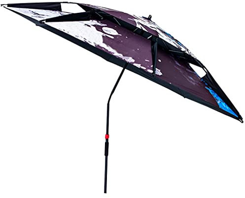 DUNAKE Sonnenschirm Balkon Marktschirm Terrassenschirm Wasserdicht Windfest, Gartenschirm Klein Mit 360 ° Federdrehung, Wasserdichtes Garngefärbtes Stoffdach (Size : 2.2m/7.2ft)