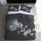 Japanische Bettwäsche 155x220, Blumen Vogel Asiatische Motive Microfaser Bettbezug Set 2 Teilig - Weich & Angenehm & Atmungsaktiv, 1 Bettbezüge mit Reißverschluss + 1 Kissenbezug 80x80 cm