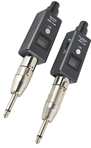 Topiky Sistema de Micrófono Inalámbrico XLR, Sistema Inalámbrico de Micrófono Dinámico U3 de 2,4 G con Transmisor Y Receptor XLR, Batería de Litio Integrada para Lugares, Bodas Y DJ Móviles