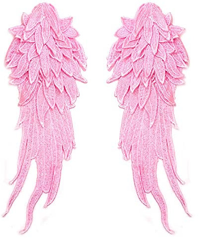 3D Stickerei Spitze Bestickte Flügel Applikation 1 Paar Flügel Stickerei Tuch Patch Engel Patches Applikationen Schulterflicken Spitze Schulter Blumen für Hochzeit Braut Ballkleid Kostüm Zubehör