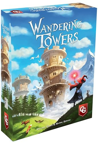 Capstone Games Wandering Towers Strategy Board Game for 1-6 Players, Magical Tower Movement and Tactical Planning, Competitive and Replayable Fantasy Gameplay | Ages 10+ | 30 Min Playtime