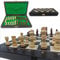 ChessEbook Schachspiel - Hochwertiges Schachbrett aus Holz 35 x 35 cm. - Chess Board Set klappbar - Spielset mit Schachfiguren - Schachset - Schach