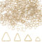 SUNNYCLUE 1 Box 400 Stück Dreieck Biegering Offene Biegeringe Klemmclip Bügel Goldfarbener Offener Biegering Klemmclip Bügel Aufhängetropfen
