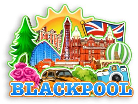 Quwsne Refrigerator Magnet Blackpool UK Fridge Magnet City Travel Souvenirs Tourist Gifts 3D Classic Landmarks Handmade Crafts Home Decoration -1480, QS-WC-1480