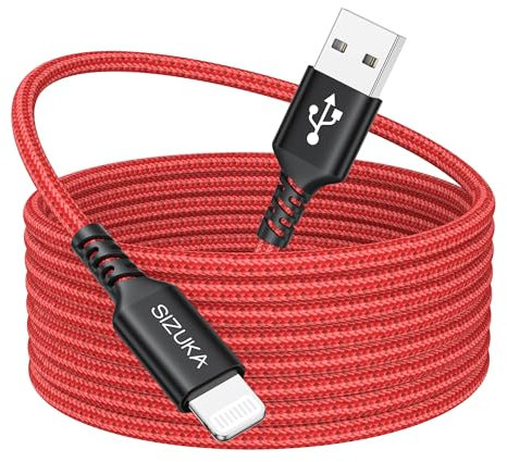 SIZUKA iPhone Ladekabel,iPhone Kabel Lightning Kabel 3M Nylon Schnellladung Ladekabel für iPhone 13 12 11 Pro Max XS XR X 8 7 6 Plus 5 5s SE