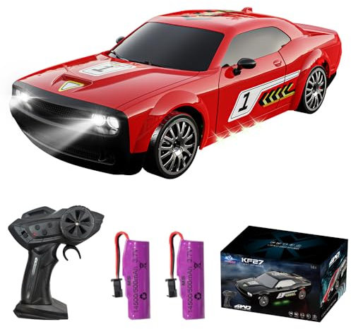 Teeggi RC Drift Car 1:20 Ferngesteuertes Auto für Kinder Junge, 2,4Ghz Racing Cars mit LED-Lichtern, 15km/h 4WD Ferngesteuertes Rennauto Spielzeug Geschenk