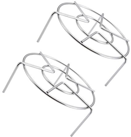 Alipis Support De Cuisson Vapeur Pratique Pour Cuisine 2 Pièces Facile À Nettoyer En Acier Inoxydable Universel Pour Cuiseurs Vapeur