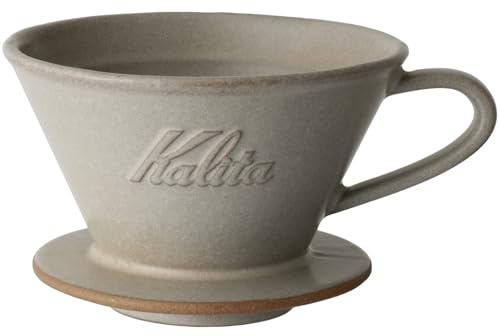 Carita Coffee Dripper Mino Ware High Heat Retention Pottery, For 2-4 People, Sand Beige, #02101, Wave Series, Made in Japan, Drip Equipment, For 2 People, For 4 Cups, Porcelain, Stylish, Outdoor