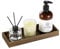 Luxspire Bandeja de Baño de Madera, Bandeja de Jabón para el Mostrador del Baño, Decoración para el Mostrador de la Cocina, 28,5 x 11cm, Marrón