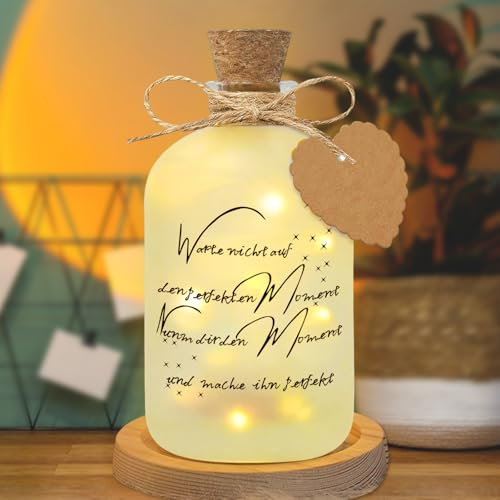 Bouteille lumineuse LED, bouteille lumineuse, bouteille lumineuse LED avec dicton, cadeau personnalisé, bouteilles décoratives avec bouchon en liège pour cadeau, amis, petite amie, anniversaire,
