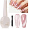 SUPWEE Cat Eye Gel Nail Polish 15ML Pink Magnetic Gel Nail Polish with Magnet Holographic Cat Eye Manicure for Nail Art Home Salon DIY