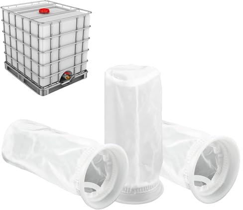 3 PCS Filtro Acqua Piovana Coperchio Filtro, Filtro con Coperchio in Nylon, Accessori per Coperchi Lavabili, Filtrazione Efficace Delle Impurità per L'agricoltura e il Giardinaggio
