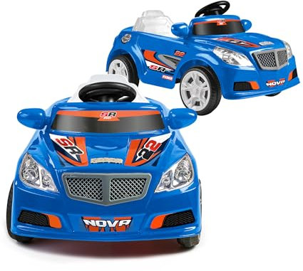 FEBER - Twinkle Car R/C Blue, Voiture électrique avec télécommande, Batterie 12V, télécommande Incluse avec Une portée de 10 m, autonomie 45 Min, Poids Maximal de 25 kg, 3 à 6 Ans, Famosa (FEN51000)