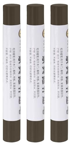 sourcing map Furniture Repair Crayons, 3Pcs - Wood Wax Filler Stick, Furniture Markers Touch Up - for Scratches Holes Tables Desks Wooden Floors Cover Ups, Autumn Brown