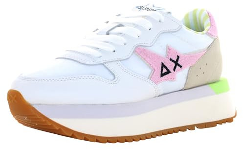 SUN68 - Sneaker Bianco/rosa art.Z35215 BIANCO/ROSA 39