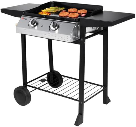 Plancha de gas 2 quemadores 5,3 kW