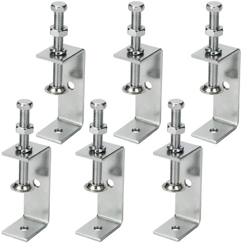 6 Piezas Abrazaderas en C, Abrazadera de Acero Inoxidable Ajustable Sargentos G Carpinteria Abrazaderas de Fijación Abrazadera de Tornillo para Trabajosde Madera, Bricolaje,Soldadura