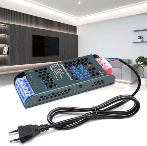 KSIBNW 12V LED Trafo 100W, 230V auf 12V Transformator mit Stecker 8,3A Extra Dünn Treiber Netzteil Adapter LED Schalt Niedervolttrafo, AC 230Volt to DC 12Volt 8,3A 100W Konstantspannungs Netzteil
