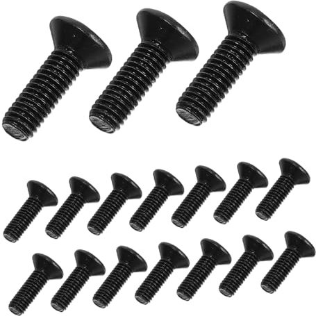 UKCOCO 50 Pièces Visser Vis à Six Pans Creux à Tête Plate Vis à Tête Cylindrique à Six Pans Creux Noir Acier Au Carbone Q235