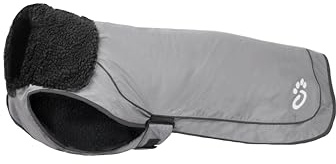 Mountain Paws Wasser- und winddichter Cordura-Fleece-gefütterter Hundemantel, Regenmantel, reflektierend, Größe M