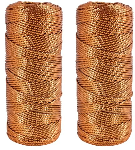 2 Piezas Alambres de Bronce con Brillo MetáLico de 100 M, 1,5 mm de Grosor, para Manualidades, DecoracióN, Bodas, Manualidades NavideñAs, Envoltura de Regalos y Manualidades DIY, Cinta No EláStica