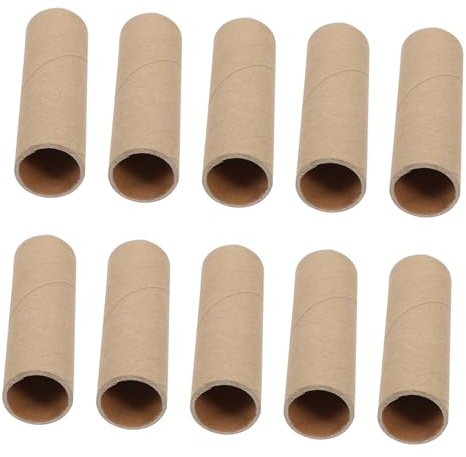 AUTSUPPL Paper Tube 15pcs Boys and Girls Craft Roll for Art Projects | Customisable, Cut to Different Lengths, Khaki Paper, Cardboard Tubes for Craft and DIY Use