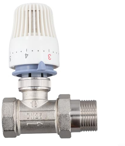 CYRENT Thermostatventil, einstellbare Temperaturregelung, DN25, präziser Heizungsregler für Fußbodenheizkörper, gemischte Heizsysteme, für Heimbüro, einfache Installation