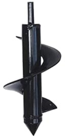 TOP-MAX Handbohrer, Gartenbohrer Erdbohrer Spiralbohrer zum Garten Pflanzen und Bohren, 3/8 Zoll Hex Schaft, Schwarz Grabungswerkzeug [8 * 18cm]