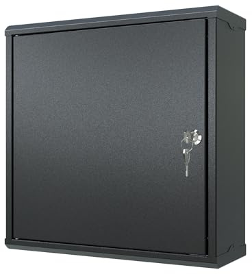 Stalflex Externer Verteilerkästen 400x400x140mm IP20 - Schaltkasten aus Stahl - verteilerkasten aufputz, Wasserdichte Box und staubdicht - Schrank mit Schloss und zwei Schlüssel