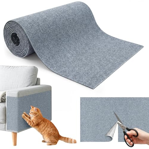 Newthinking 300x40 cm Protector Sofa Gatos arañazo, Gris Claro