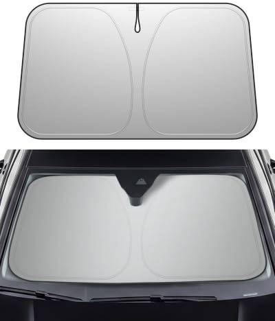 Spigen Parasol Coche Delantero para Parabrisas, Protección UV y Térmica | [140 x 80 cm] Parasol Plegable Universal Coche, Protector Solar para Hatchbacks y Berlinas, Incluye Bolsa de Almacenamiento