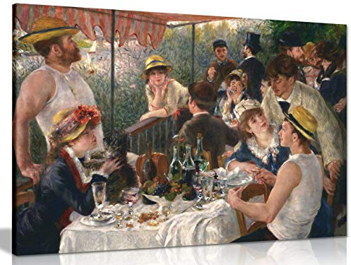 Luncheon Of The Boating Party Pierre Auguste Renoir Canvas Wall Art Picture Print (30x20in)
