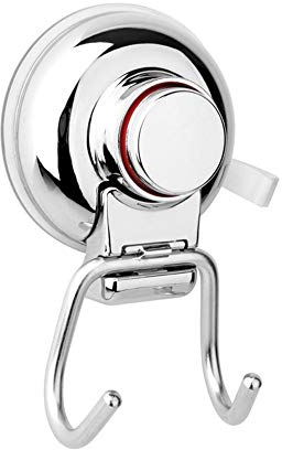 Extra starke Saugnapf-Haken, Vakuum Edelstahl Saugnapfhaken, Doppelhaken Wandhaken, Badetuch Haken, Heavy Duty Saugnapf Wandhaken, Küche und Bad Vakuum Saughaken Saugbügel, Saughaken ganz ohne Bohren