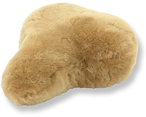 Housse de selle de vélo en peau d'agneau noir (FSB A), camel, 28 x 15 cm