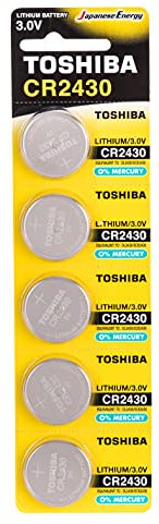 Toshiba CR2430 - Batería de botón de Litio (3 V, 5 Unidades)