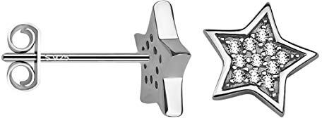 SOFIA MILANI - Damen Ohrringe 925 Silber - mit Zirkonia Stein - Stern Ohrstecker - 20606