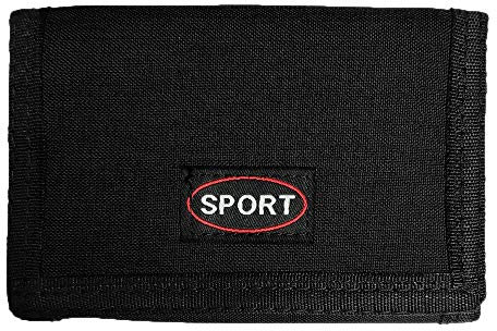 LOLUNA® Portefeuille Scratch en Toile, Porte Monnaie, Billet, Carte, Identité, Permis et Doublure résistante (Noir)